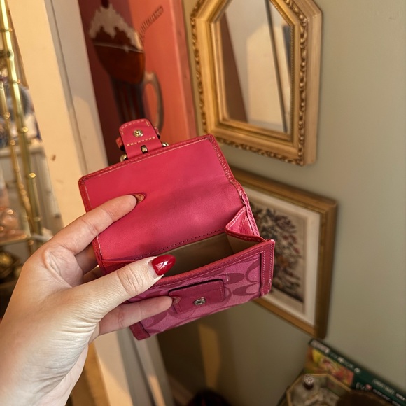 Coach Fuchsia Buckle Wallet - Picture 6 of 6